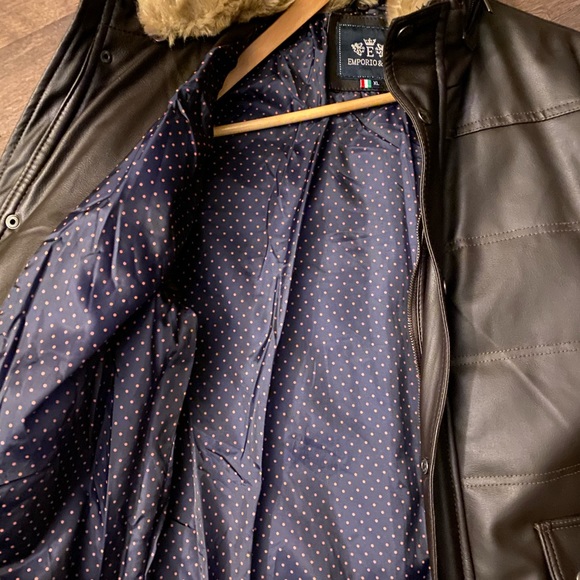 Brown Leather Jacket XL - Picture 2 of 4